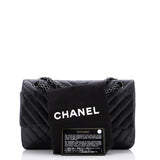 So Black Reissue 2.55 Flap Bag Chevron Aged Calfskin 225