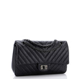 So Black Reissue 2.55 Flap Bag Chevron Aged Calfskin 225