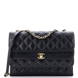 Triple Flap Bag Quilted Calfskin Medium