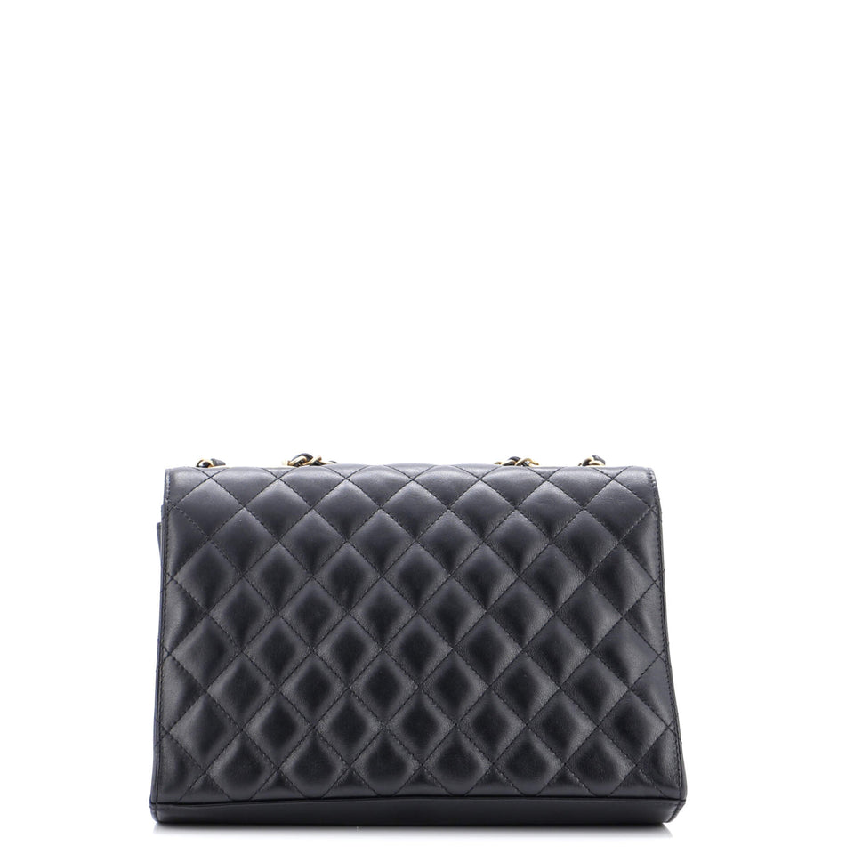 Triple Flap Bag Quilted Calfskin Medium