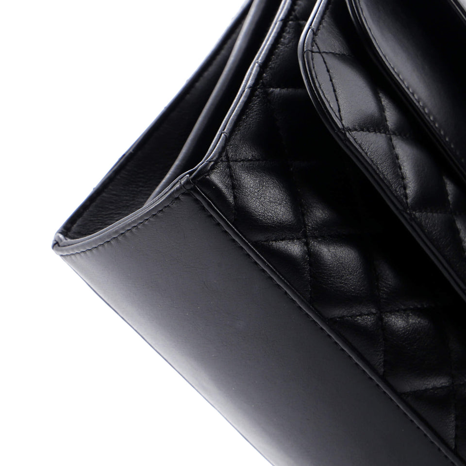 Triple Flap Bag Quilted Calfskin Medium