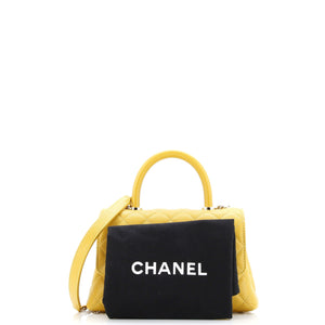 Coco Top Handle Bag Quilted Caviar Mini