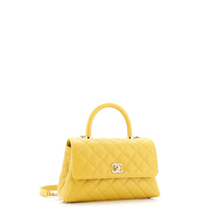 Coco Top Handle Bag Quilted Caviar Mini
