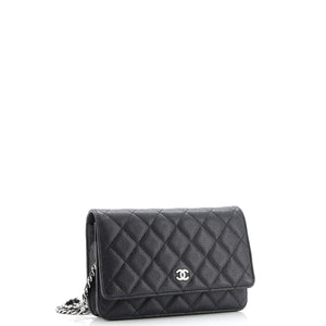 Wallet on Chain Quilted Caviar