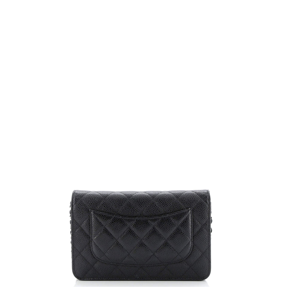 Wallet on Chain Quilted Caviar