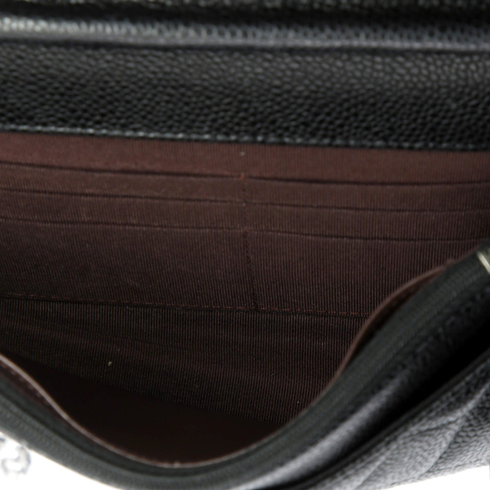 Wallet on Chain Quilted Caviar