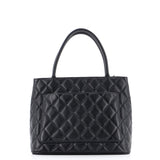 Medallion Tote Quilted Caviar