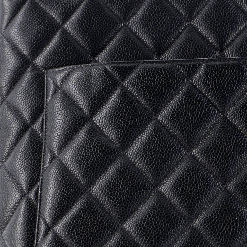 Medallion Tote Quilted Caviar