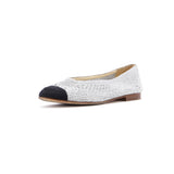 Women's CC Cap Toe Ballerina Flats Woven Fabric