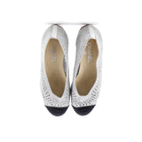 Women's CC Cap Toe Ballerina Flats Woven Fabric