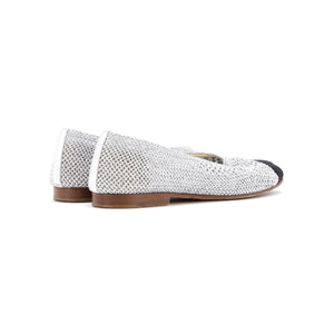 Women's CC Cap Toe Ballerina Flats Woven Fabric