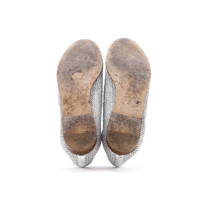 Women's CC Cap Toe Ballerina Flats Woven Fabric