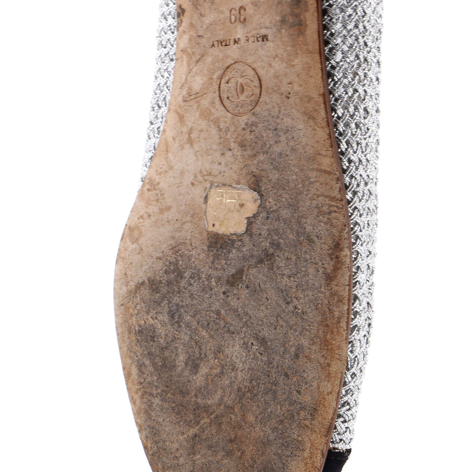 Women's CC Cap Toe Ballerina Flats Woven Fabric
