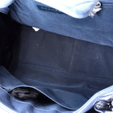 Classic Flap Shopping Tote Quilted Caviar Large