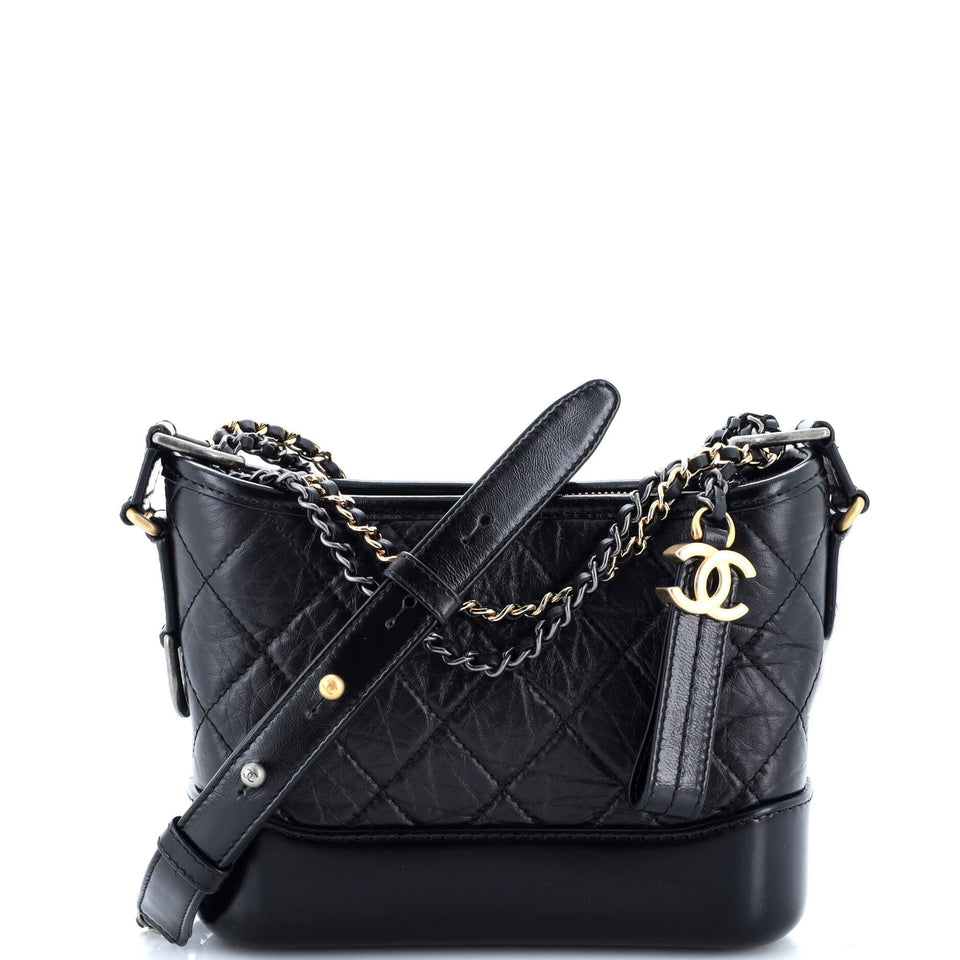 Gabrielle Hobo Quilted Aged Calfskin Small