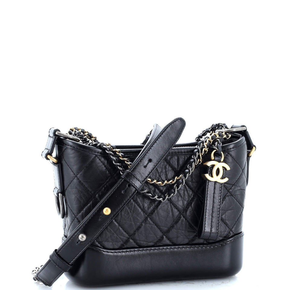Gabrielle Hobo Quilted Aged Calfskin Small