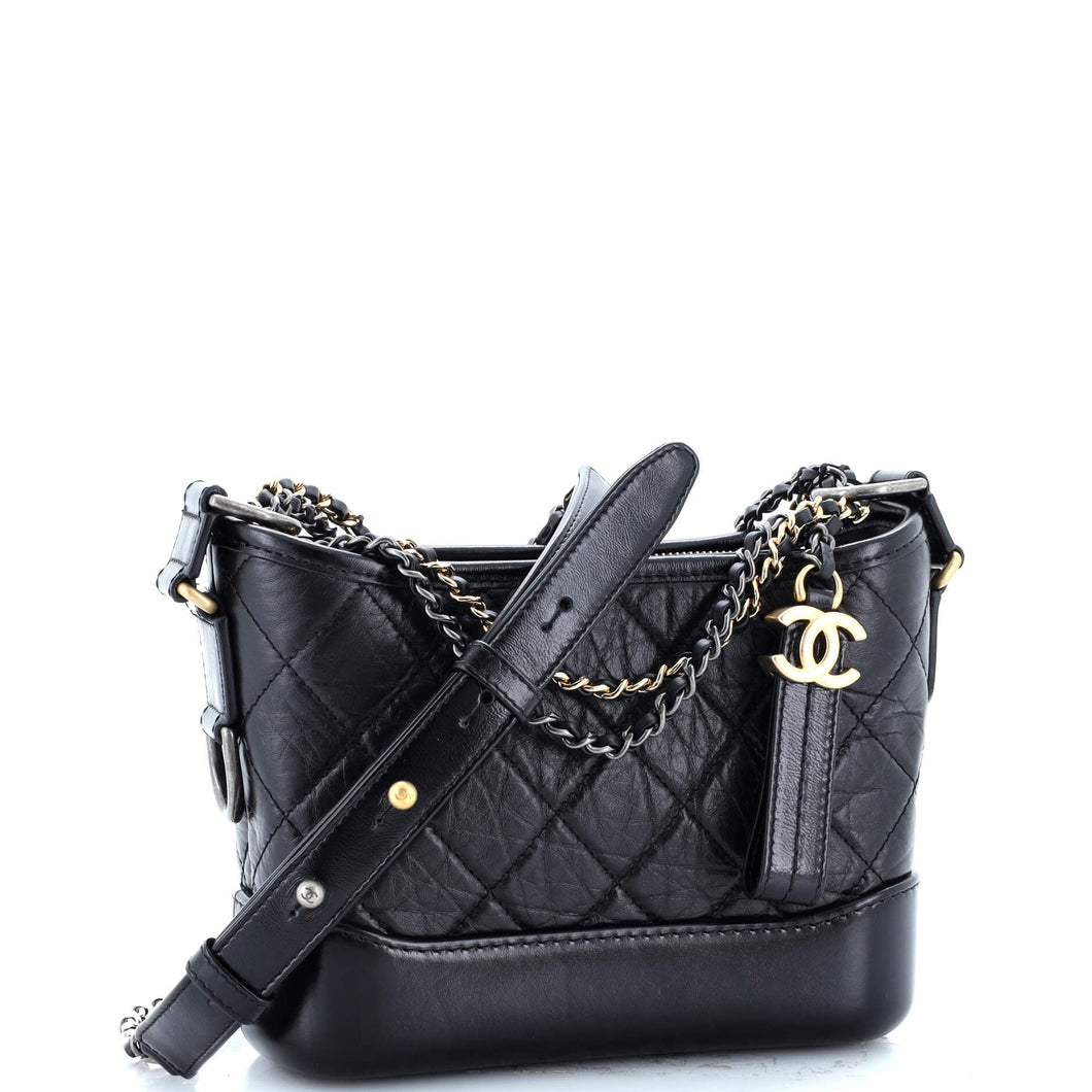 Gabrielle Hobo Quilted Aged Calfskin Small