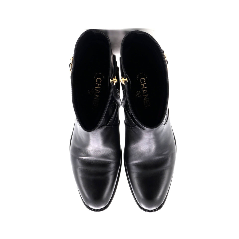 Women's CC Chain Ankle Boots Leather