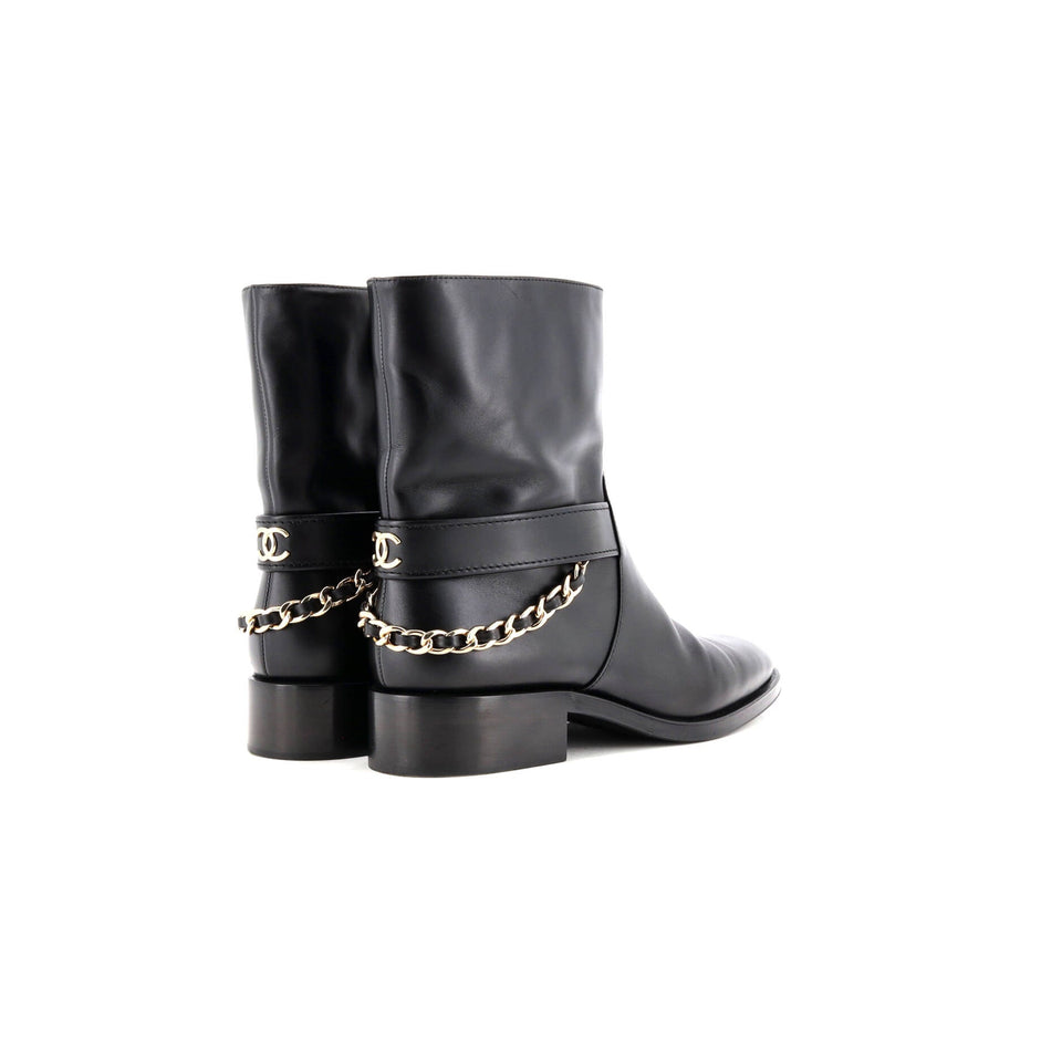 Women's CC Chain Ankle Boots Leather