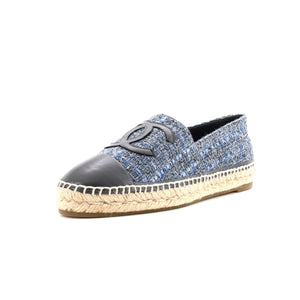 Women's CC Cap Toe Espadrilles Tweed with Leather