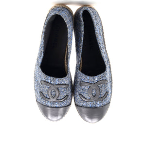 Women's CC Cap Toe Espadrilles Tweed with Leather