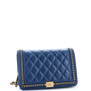 Chain Around Boy Wallet on Chain Quilted Lambskin