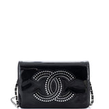 CC Wallet on Chain Strass Embellished Patent