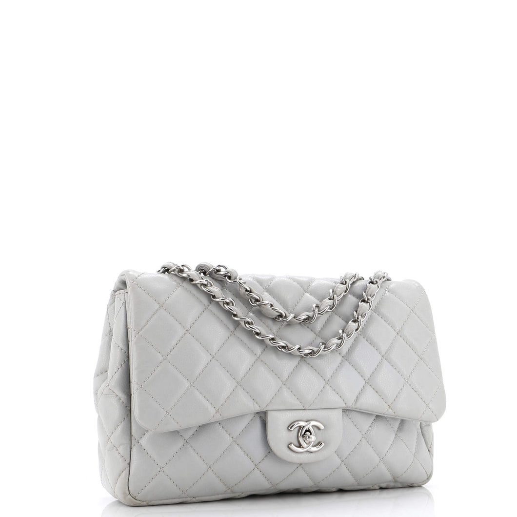 Classic Single Flap Bag Quilted Caviar Jumbo
