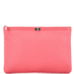 Boy O Case Clutch Chevron Lambskin Large