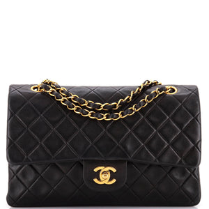 Vintage Classic Double Flap Bag Quilted Lambskin Medium