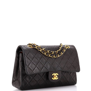 Vintage Classic Double Flap Bag Quilted Lambskin Medium