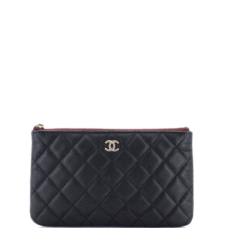 O Case Clutch Quilted Caviar Small