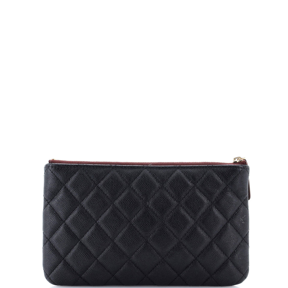 O Case Clutch Quilted Caviar Small