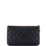 O Case Clutch Quilted Caviar Small