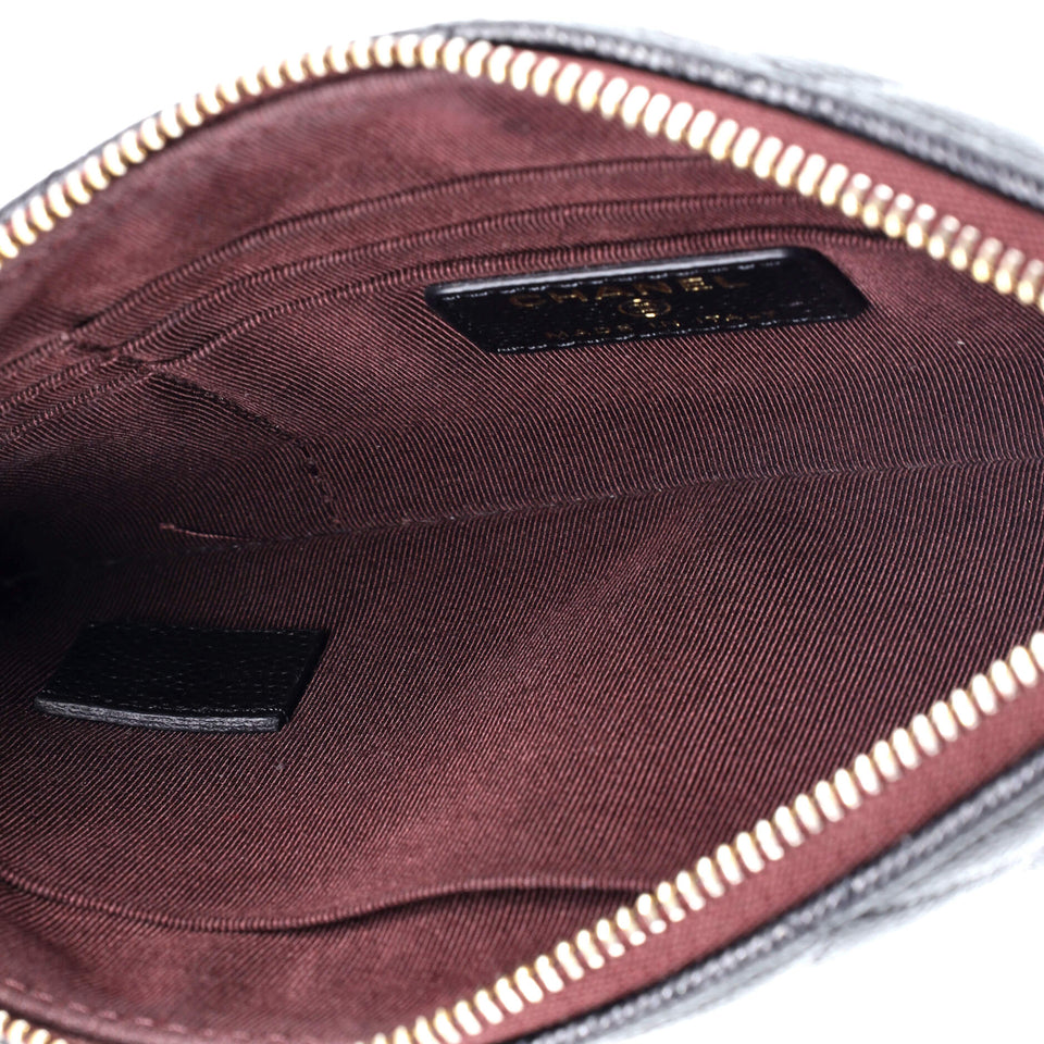 O Case Clutch Quilted Caviar Small