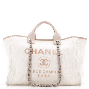 Deauville Tote Striped Mixed Fibers Medium