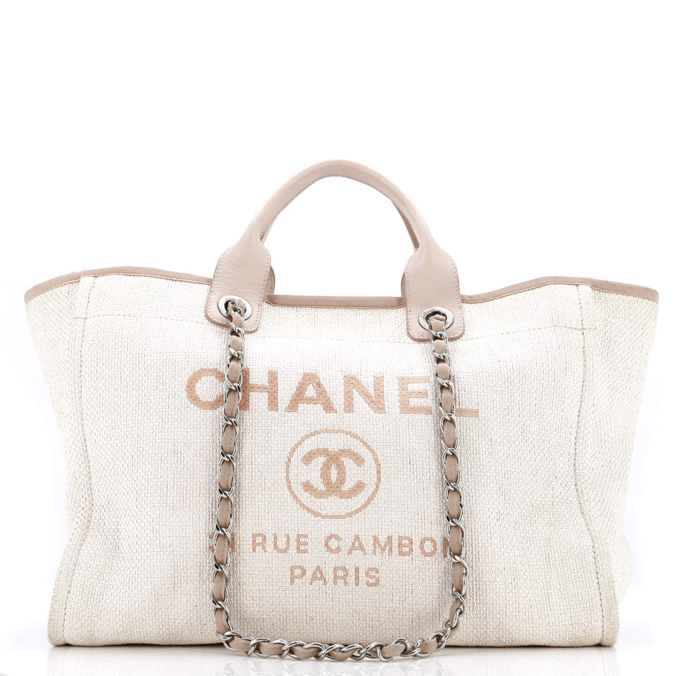 Deauville Tote Striped Mixed Fibers Medium