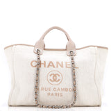 Deauville Tote Striped Mixed Fibers Medium