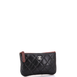 Classic O Case Pouch Quilted Caviar Mini
