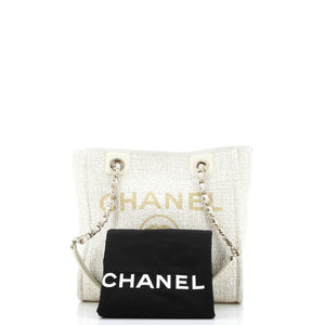 North South Deauville Tote Raffia with Glitter Detail Small
