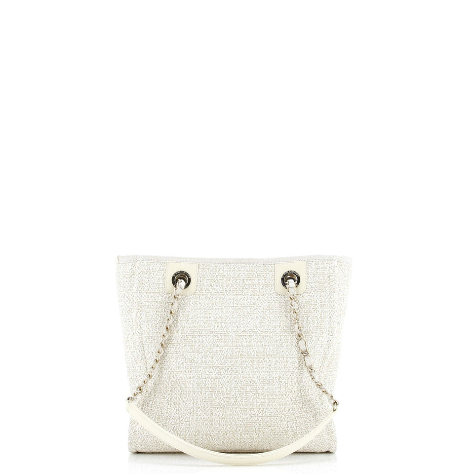 North South Deauville Tote Raffia with Glitter Detail Small