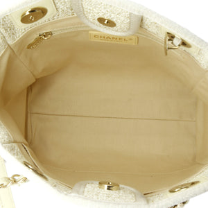 North South Deauville Tote Raffia with Glitter Detail Small