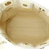 North South Deauville Tote Raffia with Glitter Detail Small