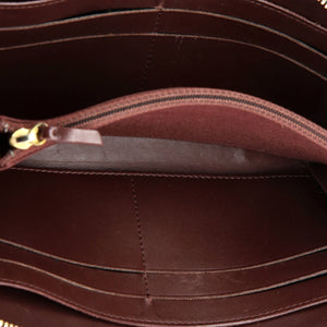 Zip Around Wallet Quilted Caviar Long