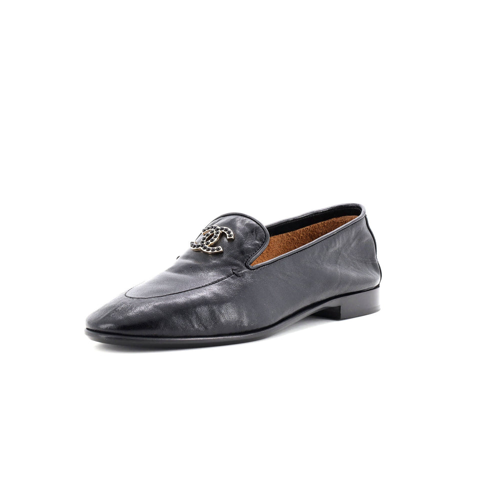 Women's CC Mocassin Loafers Leather with Metal