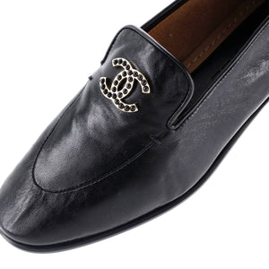 Women's CC Mocassin Loafers Leather with Metal