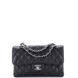 Classic Double Flap Bag Quilted Caviar Small