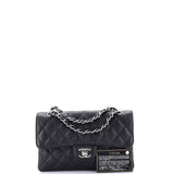 Classic Double Flap Bag Quilted Caviar Small