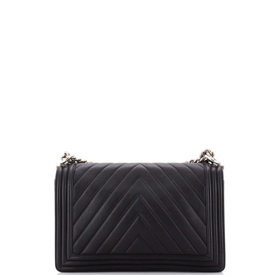 Boy Flap Bag Chevron Calfskin New Medium