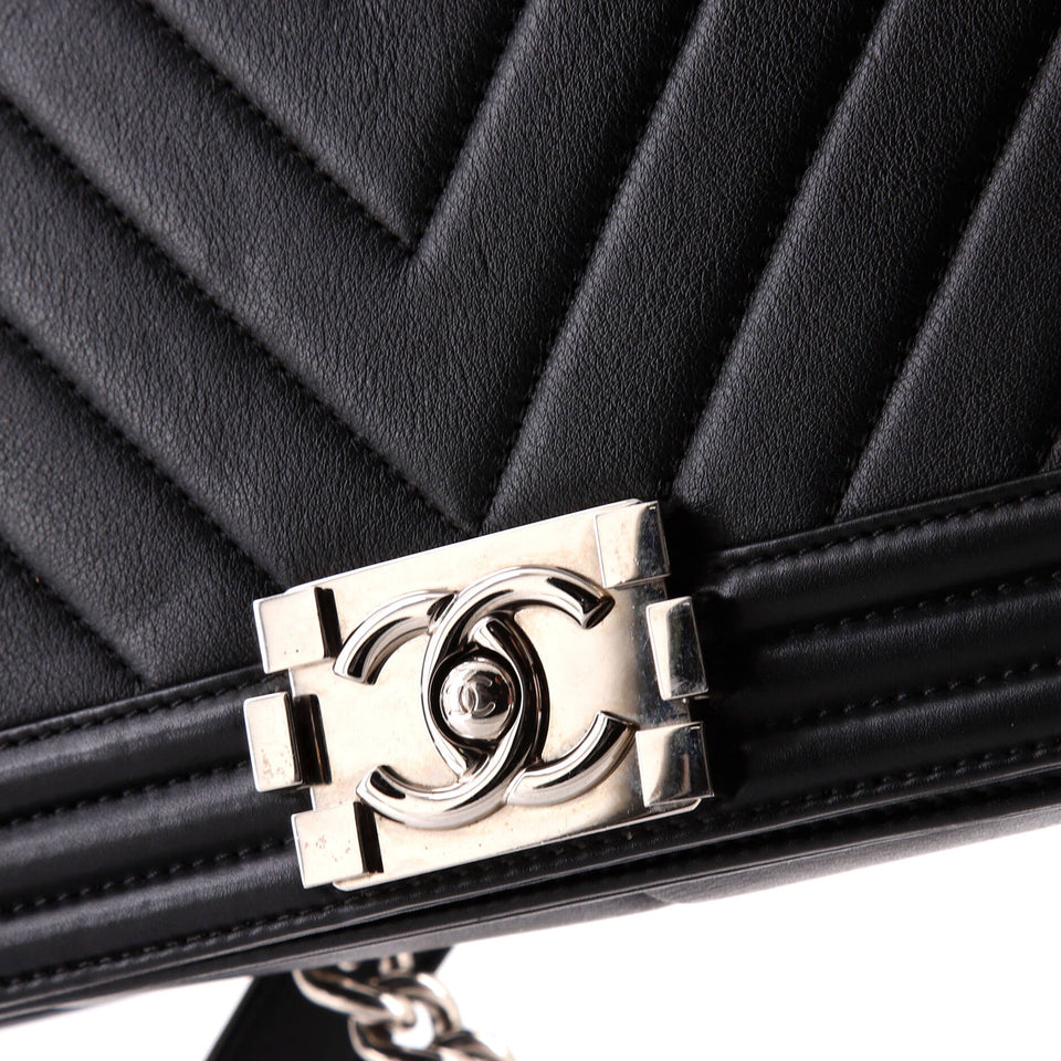 Boy Flap Bag Chevron Calfskin New Medium